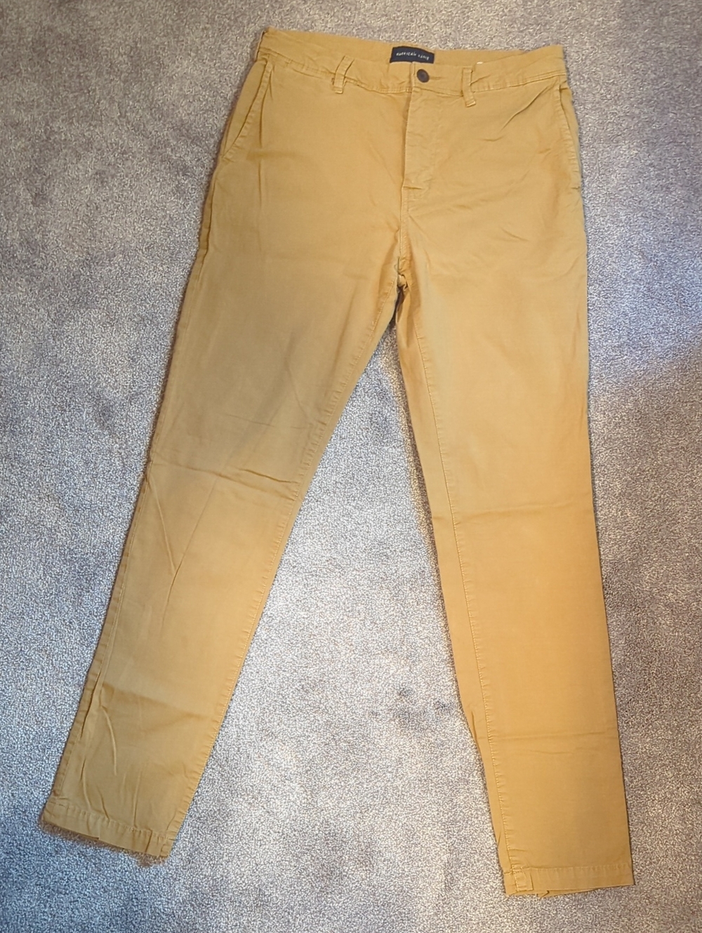 American Eagle Outfitters Men's Mustard Yellow Chino Pants